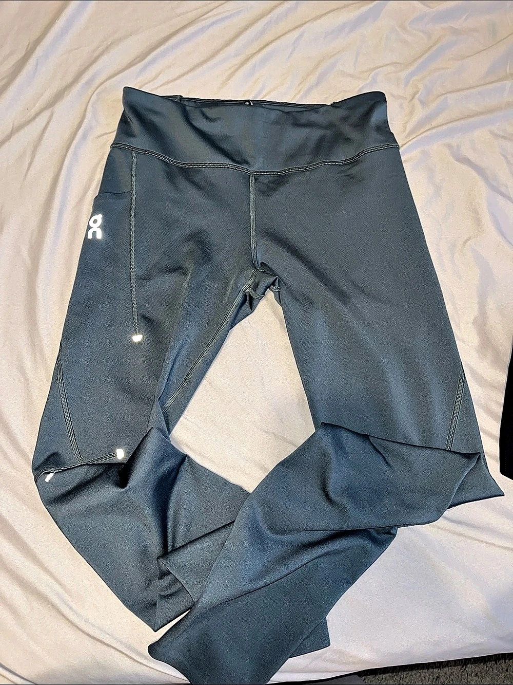Run On Clouds Performance Tights Athletic Leggings Teal Size Small
